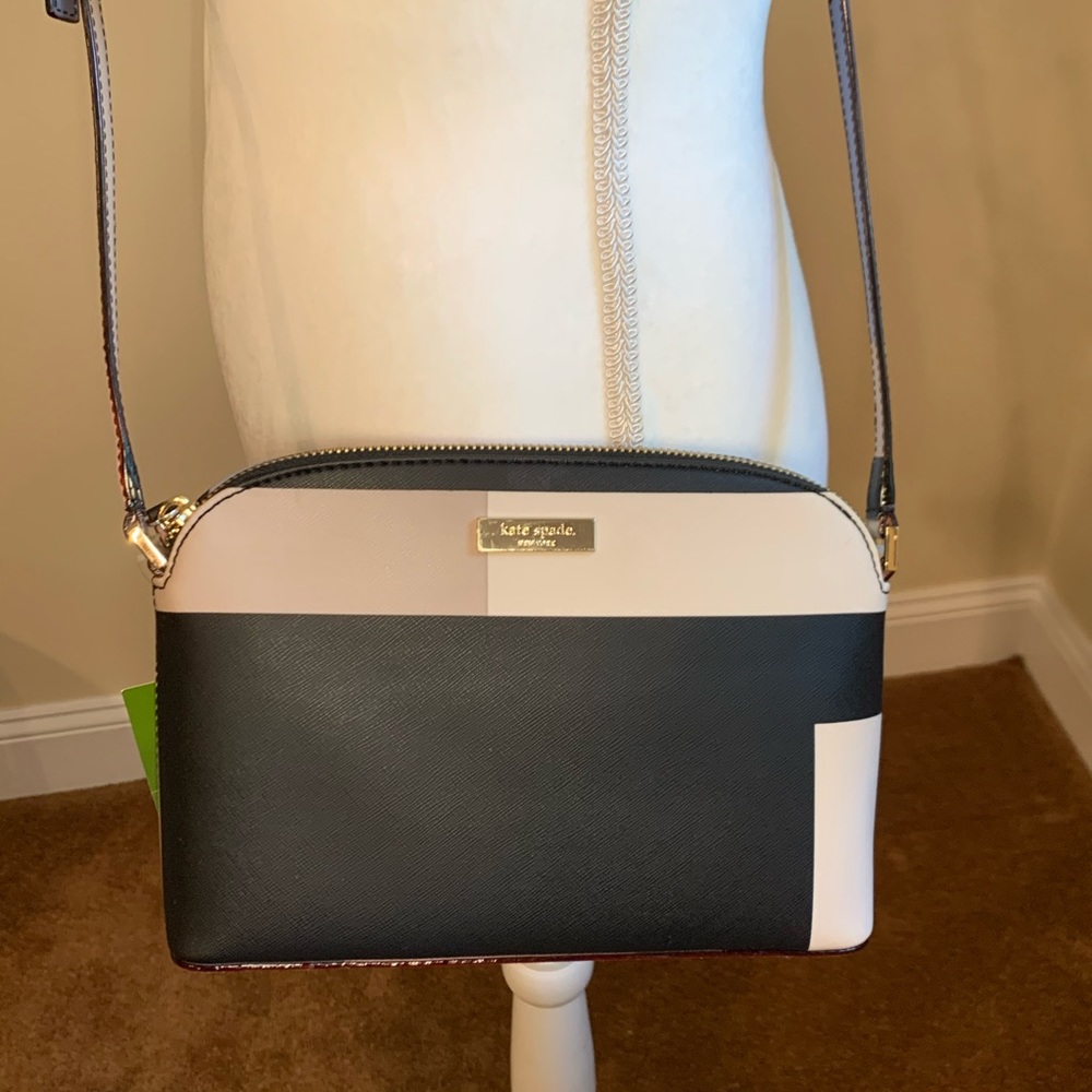 Kate Spade Black and Cream Crossbody Bag